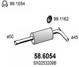 Амортизатор ASSO 58.6054