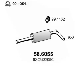 Амортизатор ASSO 58.6055