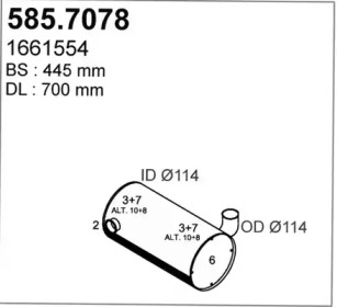 Амортизатор ASSO 585.7078