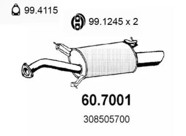 Амортизатор ASSO 60.7001