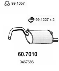 Амортизатор ASSO 60.7010