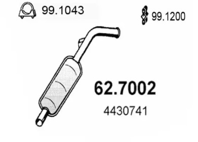 Амортизатор ASSO 62.7002