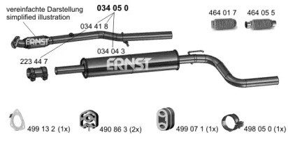 Амортизатор ERNST 034050