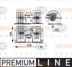 вентилятор HELLA 8EW 009 157-481