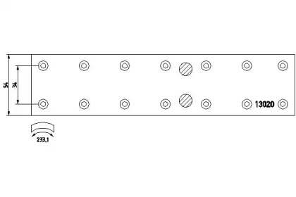 Комплект колодки тормозной накладки HELLA 8DB 355 019-511