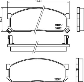 Комплект тормозных колодок HELLA 8DB 355 026-711