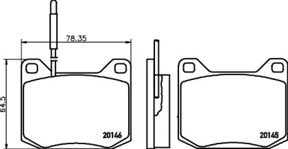 Комплект тормозных колодок HELLA 8DB 355 029-281