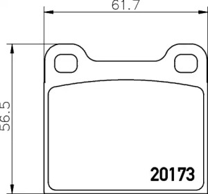 Комплект тормозных колодок HELLA 8DB 355 006-491