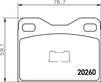 Комплект тормозных колодок HELLA 8DB 355 017-401