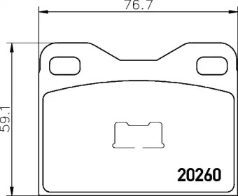 Комплект тормозных колодок HELLA 8DB 355 007-031