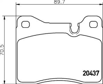 Комплект тормозных колодок HELLA 8DB 355 007-041