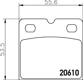 Комплект тормозных колодок HELLA 8DB 355 005-301