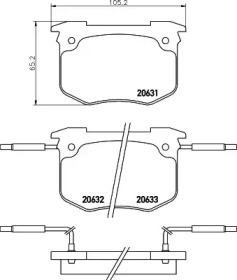 Комплект тормозных колодок HELLA 8DB 355 018-901