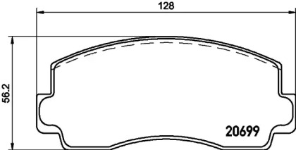 Комплект тормозных колодок HELLA 8DB 355 029-821