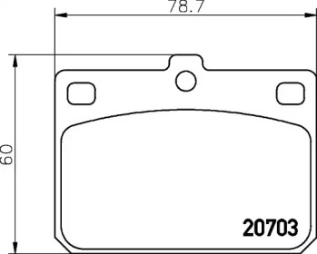 Комплект тормозных колодок HELLA 8DB 355 007-261