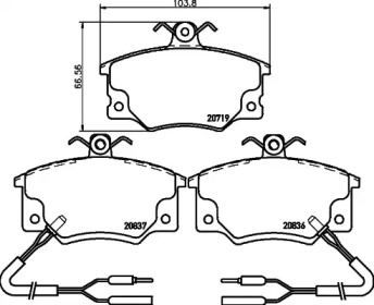 Комплект тормозных колодок HELLA 8DB 355 017-821