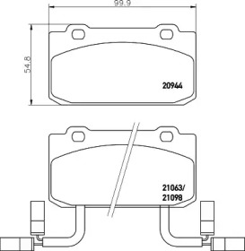 Комплект тормозных колодок HELLA 8DB 355 017-571