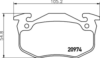 Комплект тормозных колодок HELLA 8DB 355 024-041