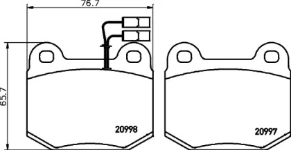 Комплект тормозных колодок HELLA 8DB 355 017-581