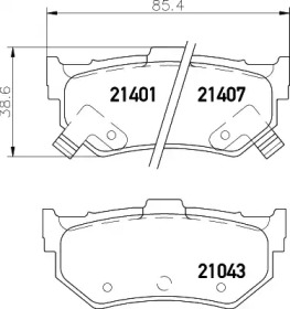 Комплект тормозных колодок HELLA 8DB 355 026-861