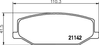 Комплект тормозных колодок HELLA 8DB 355 026-871