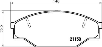 Комплект тормозных колодок HELLA 8DB 355 028-971