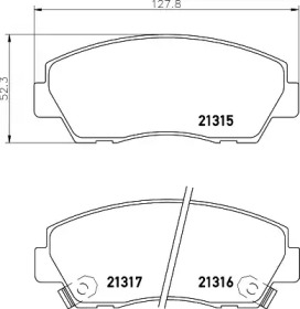 Комплект тормозных колодок HELLA 8DB 355 015-171