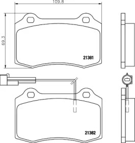 Комплект тормозных колодок HELLA 8DB 355 018-061