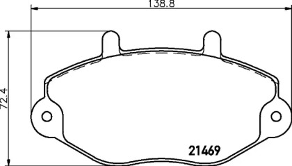 Комплект тормозных колодок HELLA 8DB 355 019-381