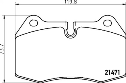 Комплект тормозных колодок HELLA 8DB 355 018-211