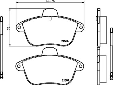 Комплект тормозных колодок HELLA 8DB 355 019-081