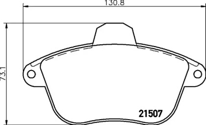 Комплект тормозных колодок HELLA 8DB 355 019-071