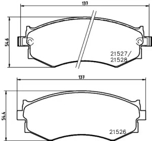 Комплект тормозных колодок HELLA 8DB 355 024-071