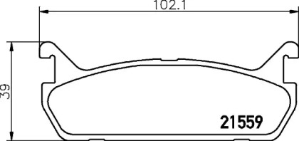 Комплект тормозных колодок HELLA 8DB 355 027-061