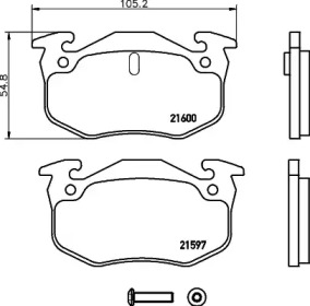 Комплект тормозных колодок HELLA 8DB 355 019-221