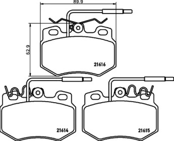 Комплект тормозных колодок HELLA 8DB 355 018-091