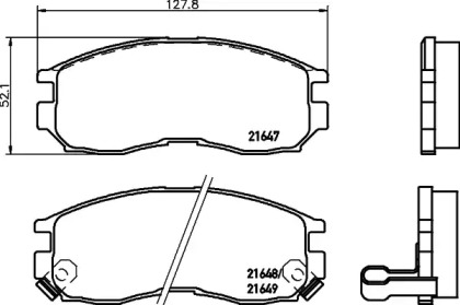 Комплект тормозных колодок HELLA 8DB 355 027-111