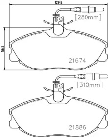 Комплект тормозных колодок HELLA 8DB 355 018-221