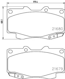 Комплект тормозных колодок HELLA 8DB 355 027-171