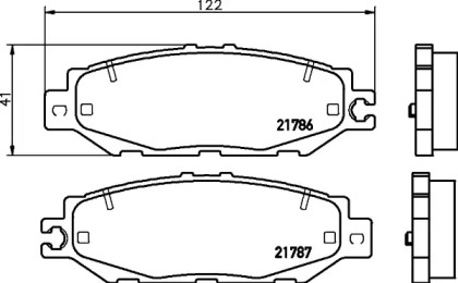 Комплект тормозных колодок HELLA 8DB 355 030-541