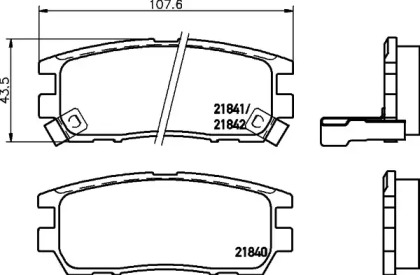 Комплект тормозных колодок HELLA 8DB 355 027-331