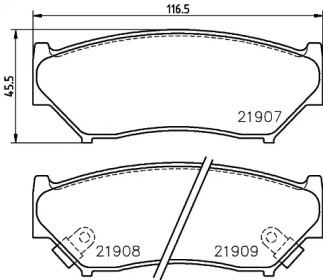 Комплект тормозных колодок HELLA 8DB 355 027-371