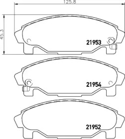 Комплект тормозных колодок HELLA 8DB 355 029-361