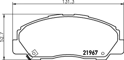 Комплект тормозных колодок HELLA 8DB 355 016-841