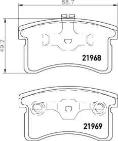 Комплект тормозных колодок HELLA 8DB 355 016-971