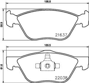 Комплект тормозных колодок HELLA 8DB 355 024-931