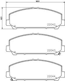 Комплект тормозных колодок HELLA 8DB 355 021-731