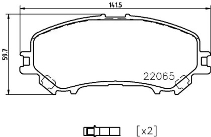 Комплект тормозных колодок HELLA 8DB 355 021-861