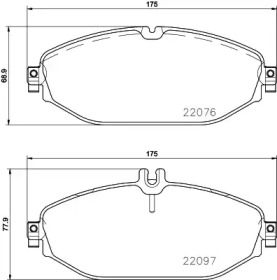 Комплект тормозных колодок HELLA 8DB 355 021-921