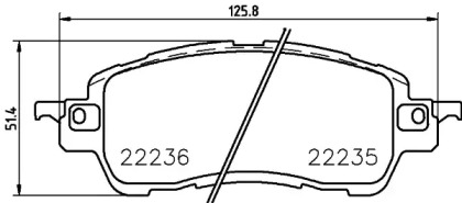 Комплект тормозных колодок HELLA 8DB 355 029-351